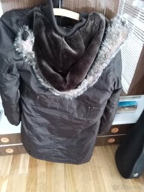 Zimní bunda prodloužená hnědá - 3