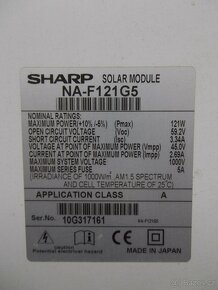 Solární panely Sharp -amorfní + nerezové držáky pro upevnění - 3