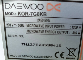 Mikrovlnná trouba Daewoo 768KB - 3