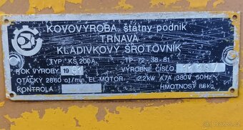 Kladívkový šrotovník KŠ 200A - 3