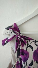 Retro šaty s fialovými květy vel. 40 - 3