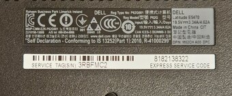 Notebook DELL E5470 vč. docku a 2 adaptérů (90, 130W) - 3