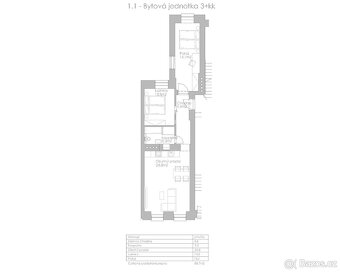 Pronájem - byt 3+kk, Ptašinského 70 m² + zahrádka 49 m² - 3