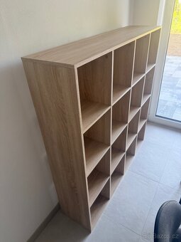 Organizér, knihovna, 4x4, 139x142cm, dub - 3
