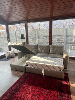 Kožená sedačka s koženým křeslem - 3