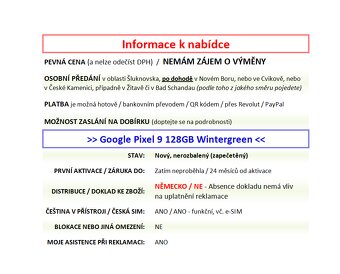 Google Pixel 9 128GB černý nebo zelený NEROZBALENÝ - 3