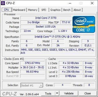 INTEL CORE I7-3770 - SOCKET 1155 - 3