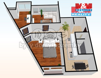 Prodej bytu 3+1, 85 m2, OV, Chomutov, ul. Bezručova - 3