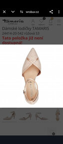 TAMARIS lodičky velikost 36 na ples, svatbu boty - 3