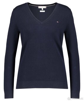 TOMMY HILFIGER  DÁMSKÝ SLIM SVETR NAVY XL 46 - 3
