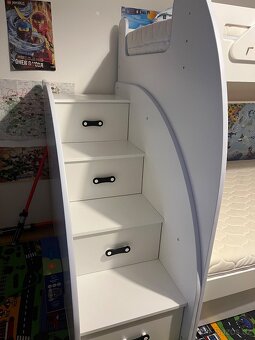 Dvoupatrová postel s úložným prostorem a matracemi - 3