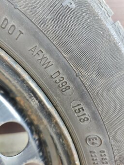 Zimní pneu Continental 205/60 R16 96H M+S, plech. disky - 3