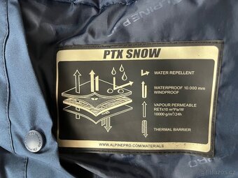 Dětská lyžařská bunda Alpine Pro kids PTX SNOW vel.152/158 - 3