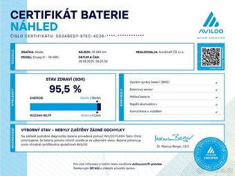 Škoda Enyaq 132kW ACC SOH 95,5% ACC 38tkm - záruka Autodraft - 3