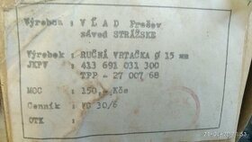 Ruční vrtačka - r.v.1968 orig.balení, nepoužité - 3