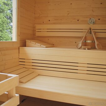 Srubová sauna samostatná se sedlovou střechou - 3