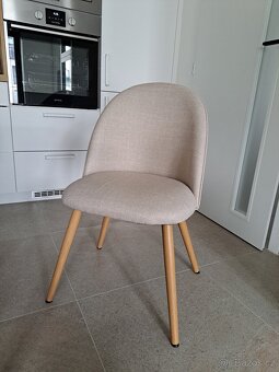 6 židlí + jídelní stůl -nadčasový design, perfektní stav - 3