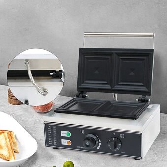 Komerční sendvičovač, elektrický gril 1500W - 3
