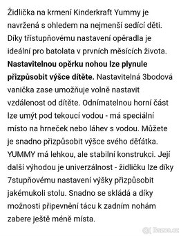 Jídelní židlička Yummy pink - 3