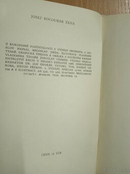 Josef Kocourek Žena 1968 První vydání Dobová próza - 3