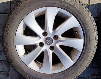 Alu kola R16 orig. Citroen + zánovní zimní pneu 215/55/16 - 3