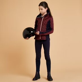 Dětská fleecová mikina 500 hřejivá modro-vínová - 3