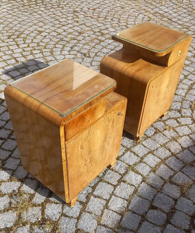 starožitné noční stolky - Art Deco 30. - 40. léta - 3