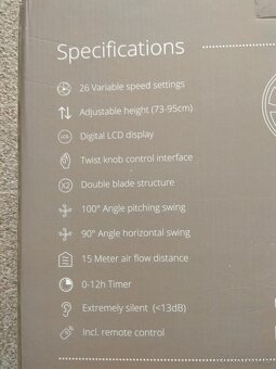 Nový stojanový ventilátor DUUX Whisper - orig. balení - 3