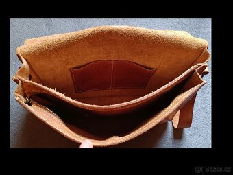 KOŽENÁ RUČNÉ VYRÁBĚNÁ BRAŠNA - 3