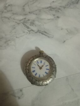 Staré stříbrné kapesní hodinky - 3