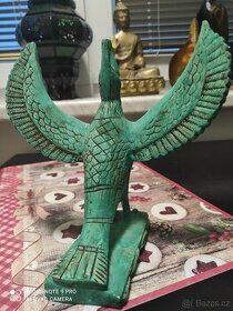 Sošky Horus,ESET, bastet ,sarkofág  Egypt tyrkys - 3