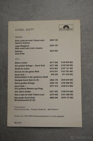 Podepsaná kartička Karla Gotta (Polydor) - sběr.záležitost - 3