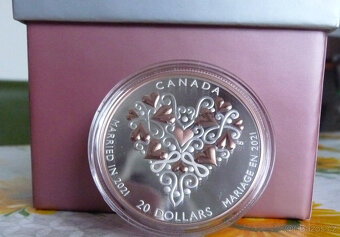 Mince stříbrná SVATBA 2021 PROOF 1OZ LIMIT.pozlac. - 3
