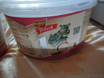Písek pro činčily v kyblících cca 11 kg celkem - 3