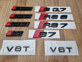 AUDI Napis logo znak S3 RS3 S4 RS4 S5 S7 RS7 RS6 SQ7 SQ8 - 3