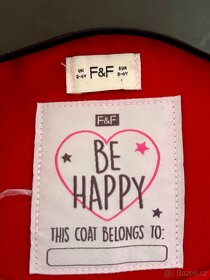 Červený podzimní zimní kabátek s kožíškem - 3