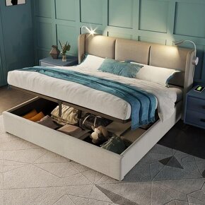 Manželská postel, čalouněná postel 160x200 - 3
