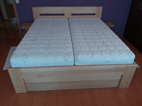 Nová Buková dřevěná masivní postel, nosnost 700 kg, Odvezu - 3