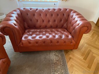 kožená sedací souprava Chesterfield 3+2+1 - 3