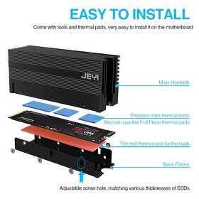 JEYI M.2 HeatSink pasivní chladič na NVMe SSD - 3