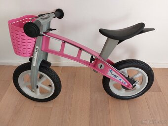 First Bike STREET PINK s košíkem + dárek CRAZY CAT - 3