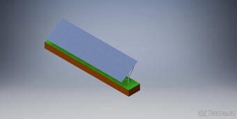 Masivní konstrukce na fotovoltaickou elektrárnu. - 3