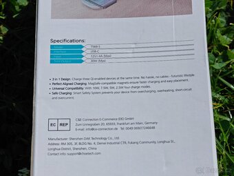 Bezdrátová nabíječka Choetech 3-in-1 Magnetic Fast Wireless - 3