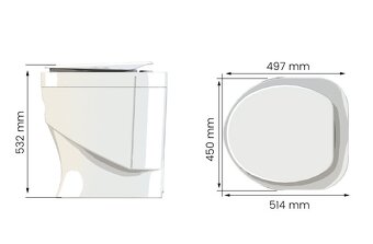 Suchá pilinová toaleta Sanitoa Granit - nevybalená - 3