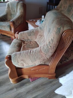 Rustikální sedačka a křesla - masiv - 3