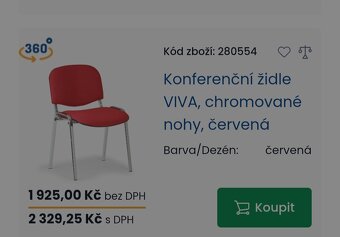 Pevná židle chrom, polstr - 3