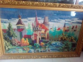 VINTAGE - ZASKLENÝ GOBELÍN - 3