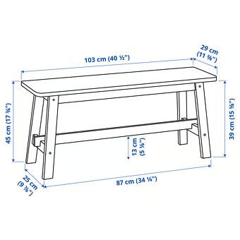 Lavice IKEA NORRÅKER - 3