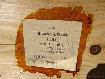 Bedna od munice - Francouz. kanon K331 ráže 105 mm - 3