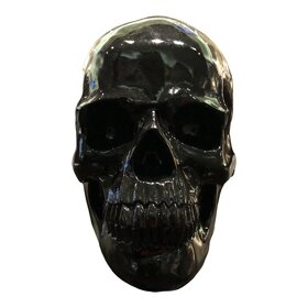 Skull-Black lebka Polystone, 24cm - 3